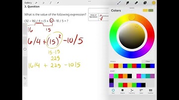 Order of Operations Introductory Test Solution 3 V2