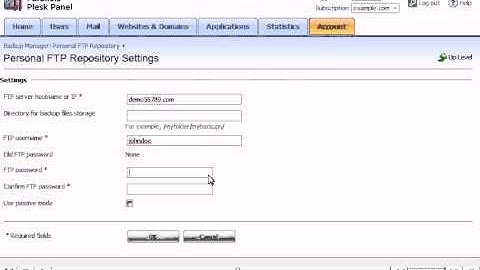How to use the Backup Manager in Plesk