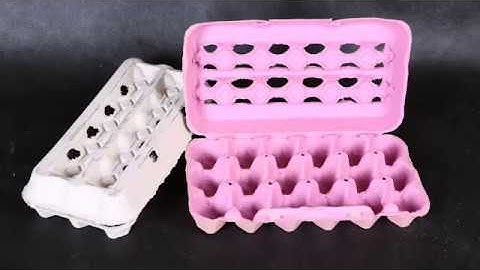 paper pulp molded egg tray with multi-layer metal dyer running video