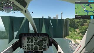 Msfs 2020 Bell 407 From Niagara Falls, Rainbow To St Catharines Crash 9070Xt