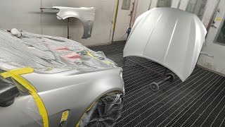 Spraying PPG Envirobase Silver Metallic