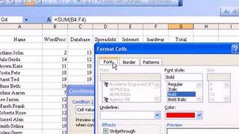Conditional Formatting in Excel