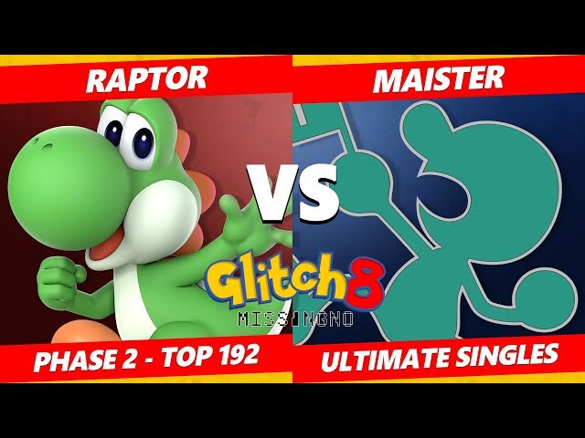 Glitch 8 SSBU - Maister (Game & Watch) Vs. Raptor (Yoshi) Smash Ultimate Tournament Top 192