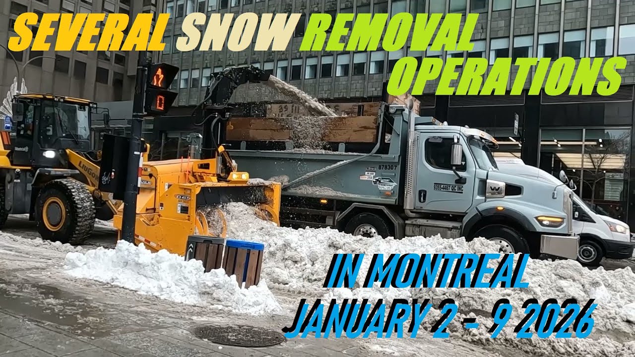 В Монреале с 2 по 9 января 2026 года будут проводиться различные работы по уборке снега.
