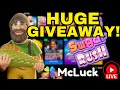 Another live giveaway live on mcluck   social casino