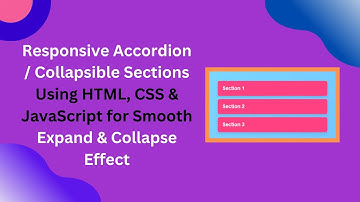 📌 Create an Accordion / Collapsible Section with HTML, CSS & JavaScript | Step-by-Step Guide 🎨✨