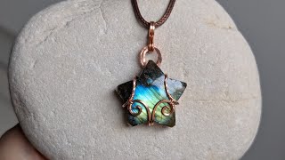 Star Cabochon Pendant Wire Wrapping Tutorial