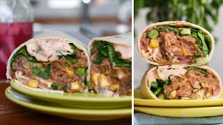 Vegetarian Bean Burritos | freezer-friendly & vegan-optional