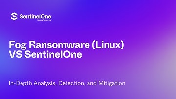 Fog Ransomware (Linux) VS SentinelOne - Detection and Mitigation