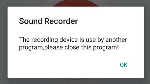 How To Solve The Recording Device Use By Another Program