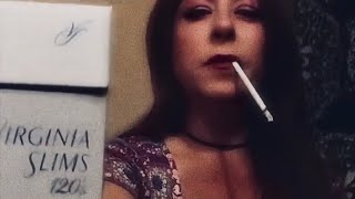 Laura Dangling a Virginia Slim Ultra Light 120 and Talking