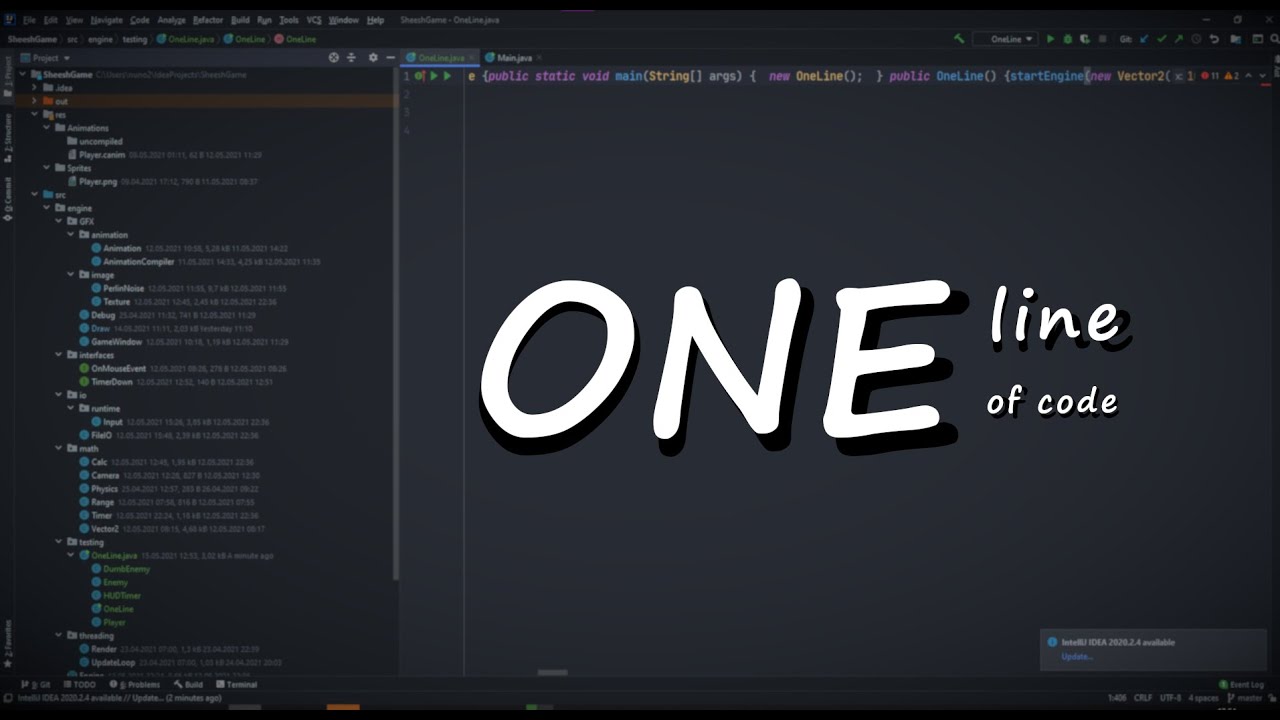 Making a game in ONE line of code (Java) - YouTube
