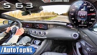 2019 MERCEDES AMG S63 COUPE 612HP S CLASS | TOP SPEED on AUTOBAHN by AutoTopNL Resimi