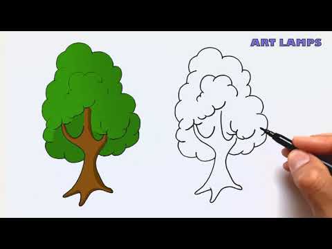 How to Draw a Tree / Как нарисовать ДЕРЕВО легко