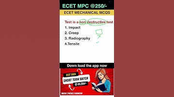 ECET Mechanical MCQS-31 | How to get best rank in ECET,#Ecetshort ,#Sbtet,#ecet