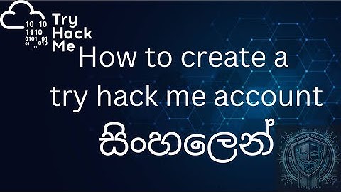 How to Create a TryHackMe Account | Sinhala Tutorial