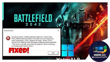 BATTLEFIELD 2042 Directx Function Error g dx12 Renderer | EASY SOLVED ✔