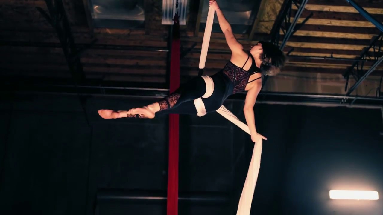 Hailey Aerial Silks Performance at Winter Solstice Soiree 