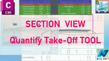 AUTODESK® Civil 3D® Section views Quantity Take-off Tool