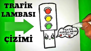 Kolay Trafik Lambası Çizimi🚦Trafik Lambası Nasıl Çizilir!!! (How to draw a traffic light)