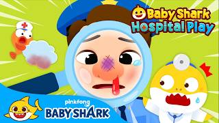 crack policeman broke his nose baby shark hospital play
