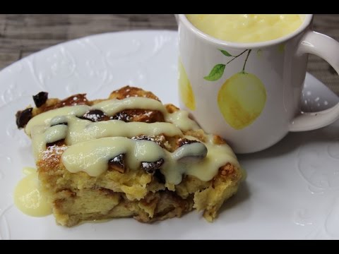 Bread Pudding With Lemon-Vanilla Sauce.
