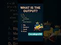 what is the output in python 👨💻 Artificial intelligence #coding #motivation #python #upsc #programm
