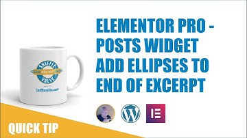 Elementor Pro - Posts Widget - Add Ellipses to End of Excerpt