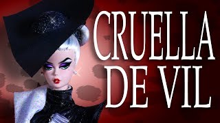 Custom Cruella De Vil Doll Barbie Silkstone Repaint [ 101 DALMATIANS ]