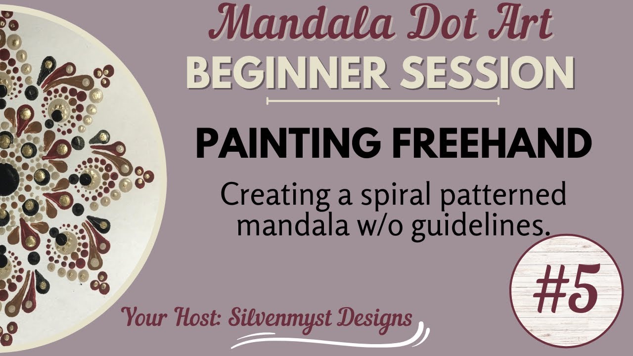 Mandala Dot Art | Beginner Session | #5 - Painting Freehand - YouTube