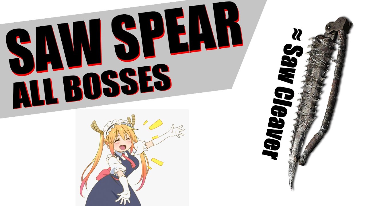 Bloodborne Saw Spear vs ALL BOSSES (ng+7, max level)