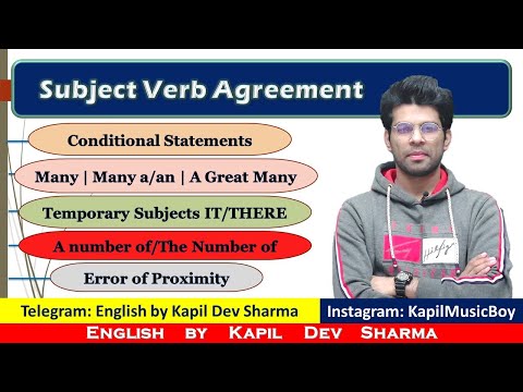 Subject Verb Agreement English by Kapil Dev Sharma