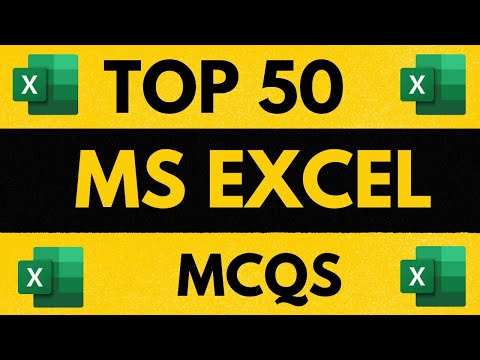 Top 50 Ms Excel Mcqs | Ms Excel Questions for competitive exams |