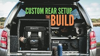 DIY CUSTOM REAR SETUP Touring 4WD &amp; Camping STORAGE// FRIDGE BOX &amp; REAR DRAWER // Dual Cab Canopy