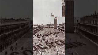 World History-Coca Cola advertisement by spreading grains for Saint Mark's Square, Italy, 1960. screenshot 1