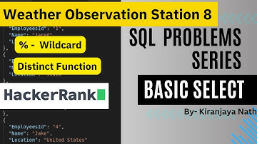 Weather Observation Station 8 Problem | % Wildcard | Distinct Function | SQL HackerRank
