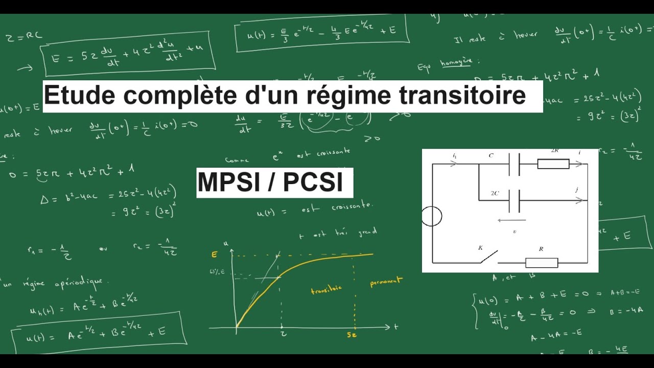 Etude complète d'un régime transitoire MPSI / PCSI