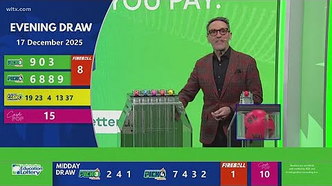 Evening SC winning lottery numbers for December 17, 2025