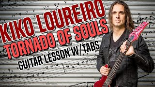 Kiko Loureiro Practicing Tornado Of Souls - Guitar Tab Lesson Tutorial - Animated Tab - How to Play