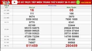 XSMT thứ 6 ngày 26/11/2021 Kết Quả Xổ Số GIA LAI, NINH THUẬN ✅