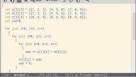 Matrix Multiplication in C++ By Hamas Ahmad