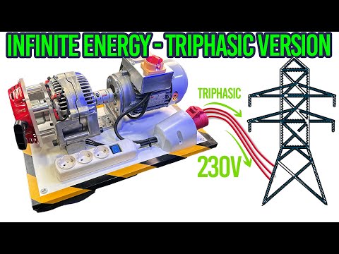 Видео: Генератор бесконечной энергии 10 кВт, трехфазный - Liberty Engine 1.1
