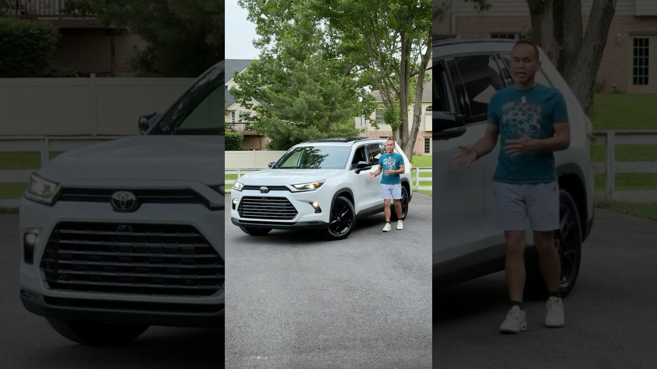 The Grand Highlander Hybrid Nightshade is a family SUV that can drive over 600 miles on a full tank