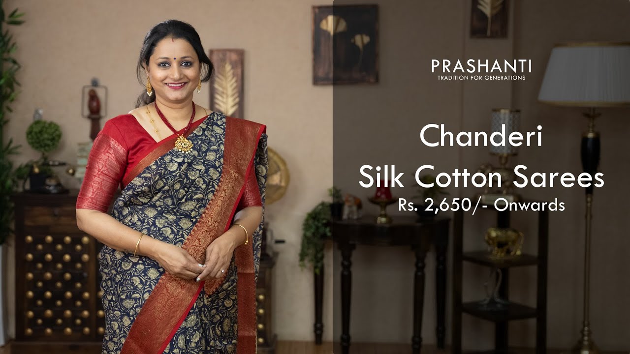 Chanderi Silk Cotton Sarees by Prashanti | Rs. 2650 Onwards | 14 ...