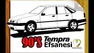 Fiat Tempra Çizimi #tempra #arabaçizimi