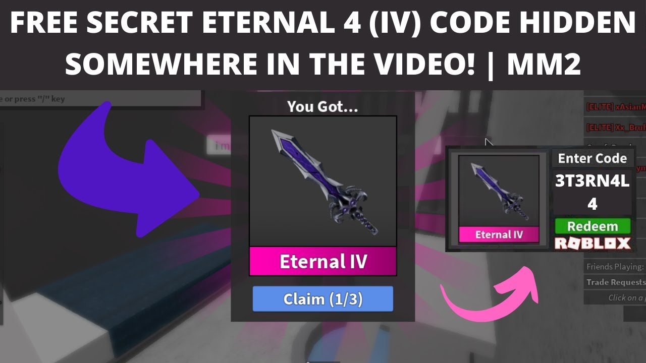 FREE SECRET ETERNAL 4 (IV) CODE HIDDEN SOMEWHERE IN THE VIDEO! ROBLOX