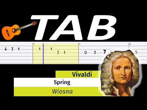 🎸 Wiosna (A. Vivaldi) - melodia TAB (gitara) 🎵 TABY I NUTY W OPISIE 🎼