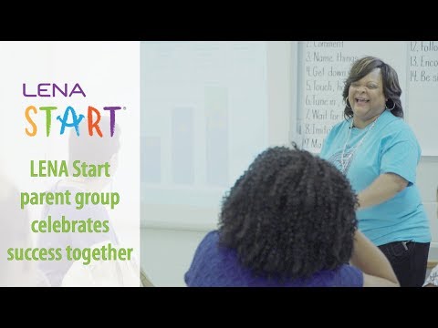 LENA Start class receives Group Stars Report — parents celebrate!