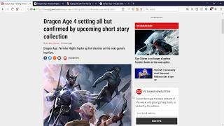 Dragon Age 4 Tevinter Nights; a short story anthology