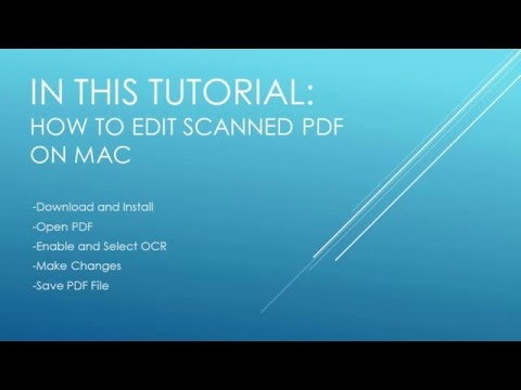 Video: Cum editez un PDF scanat pe un Mac?